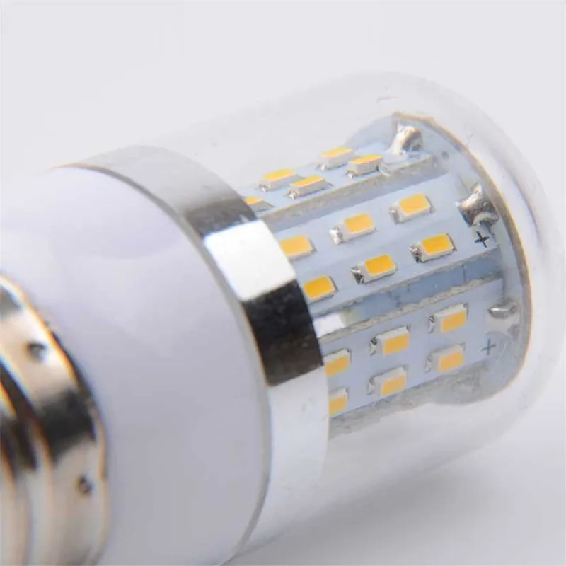 Бесплатная доставка dhl E27 3014 48SMD AC/DC12 ~ 24 V 7 Вт Corn Light SMD3014 светодиодные лампы теплый