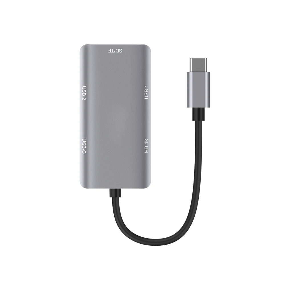 Тип C к HDMI 4K 2 USB 3 0 устройство для чтения карт SD TF конвертер концентратор Поддержка