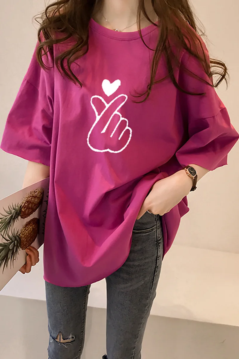 Футболка с короткими рукавами героями мультфильмов Женская свободная коллекция