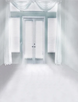 

TR Photography Backdrops Photocall for Wedding Children Indoor White Curtain White Wood Door Vinyl Cloth Background for Studio