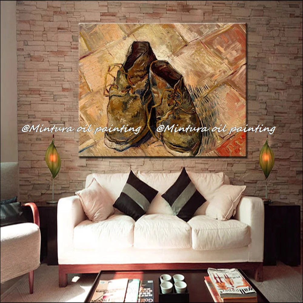 Картина маслом на холсте 1 пара обуви Винсента Ван Гога 100% г.|pictures of animated shoes|shoe storage