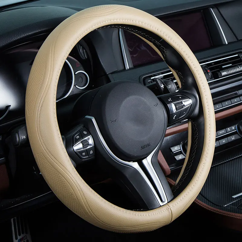 Чехол рулевого колеса автомобиля из натуральной кожи автомобильные аксессуары