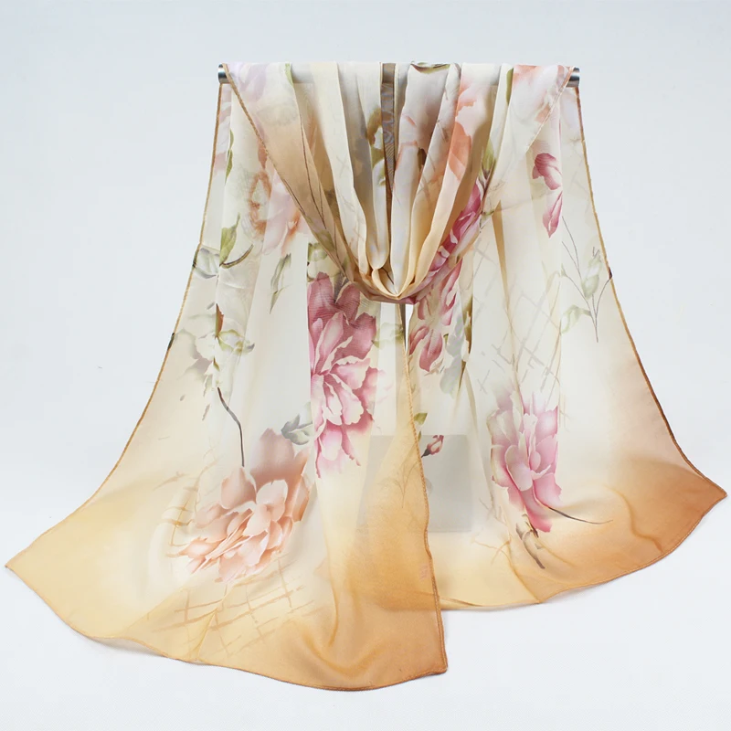 Новый Модный женский шифоновый теплый шарф в рубчик шаль летняя шарфы FZ039 |