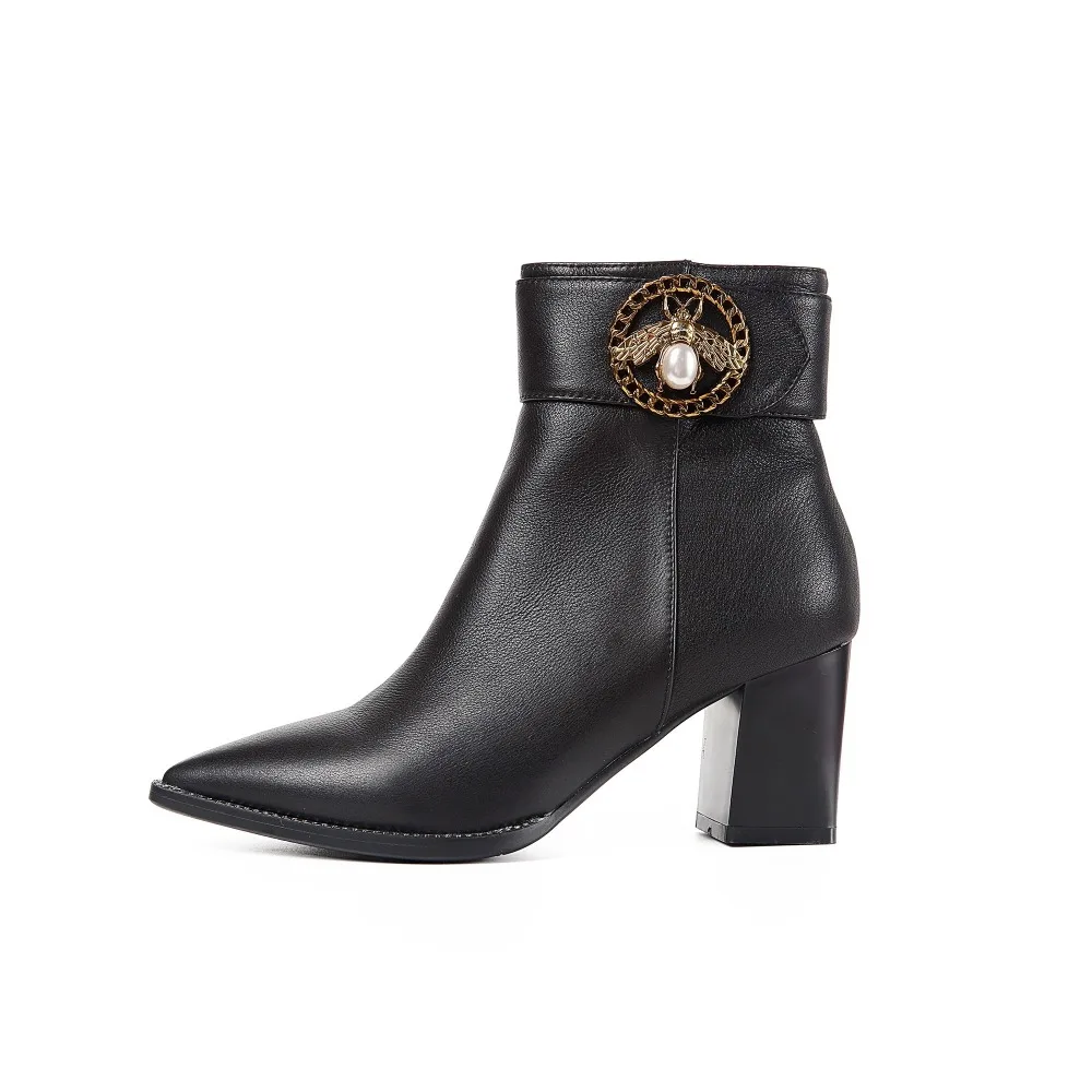 Женские ботинки до середины икры Горячая распродажа! Теплые осенние с острым