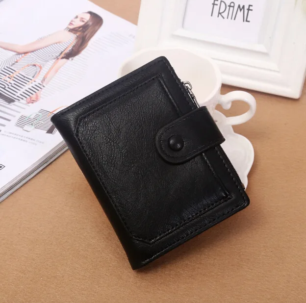 Короткие женские кошельки из искусственной кожи брендовый дизайн Дамский