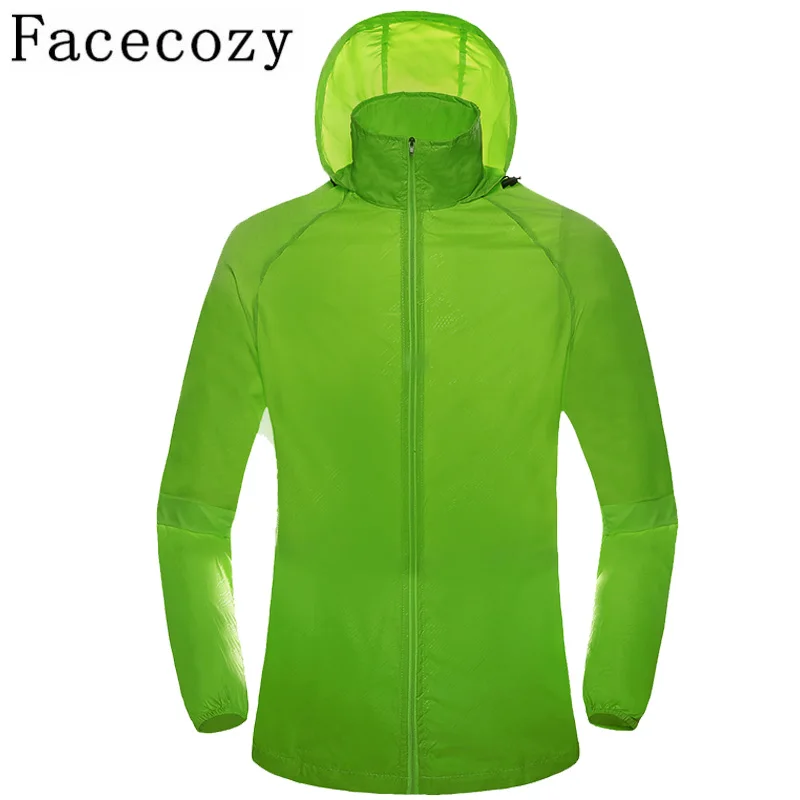 Facecozy, летние, уличные, устойчивые к ультрафиолетовому излучению, водонепроницаемые, походные и походные куртки, рубашка, с капюшоном, на молнии, дышащие, быстросохнущие, пальто для рыбалки