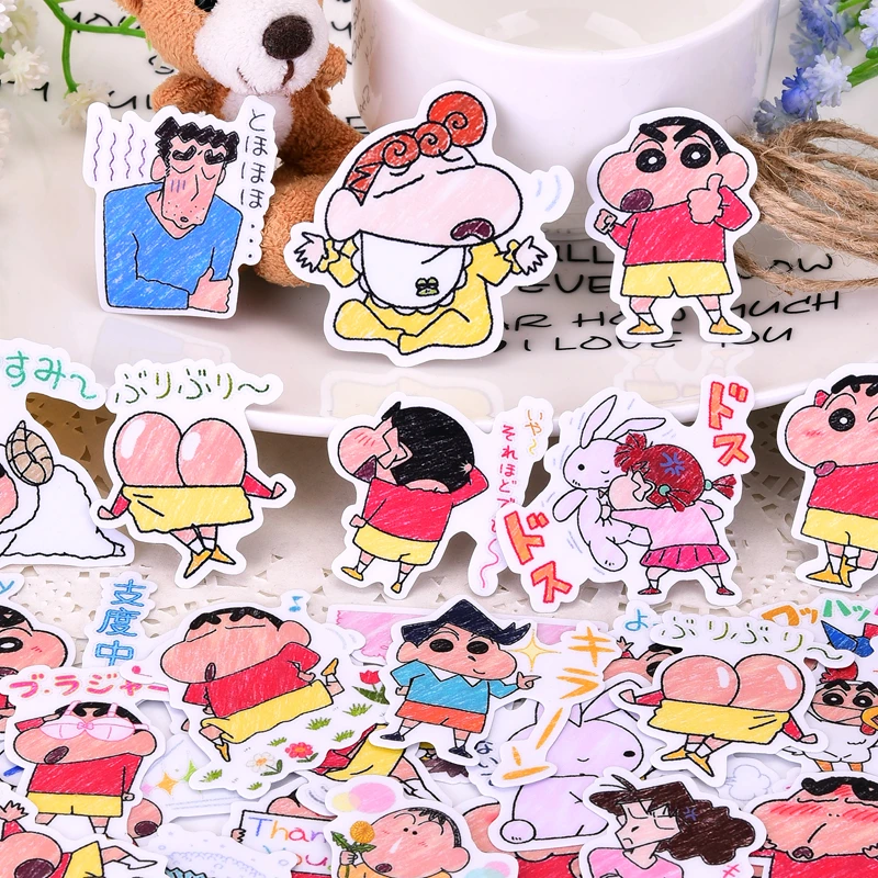 40 шт. креативные милые Мультяшные карандаши Shinchan наклейки для