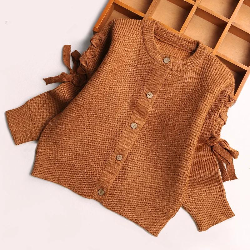 Международная торговля новинка вязаный свитер с длинным рукавом для девочек