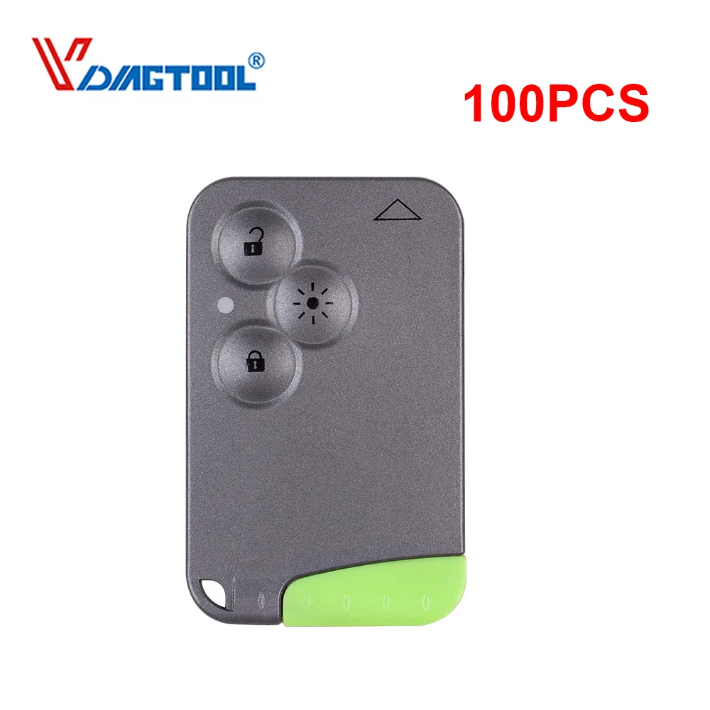 

100PCS 3 Buttons Smart Car Key Card Remote Car Key Shell Cover Replacement Key FOB for Renault Laguna with blade Free Shipping