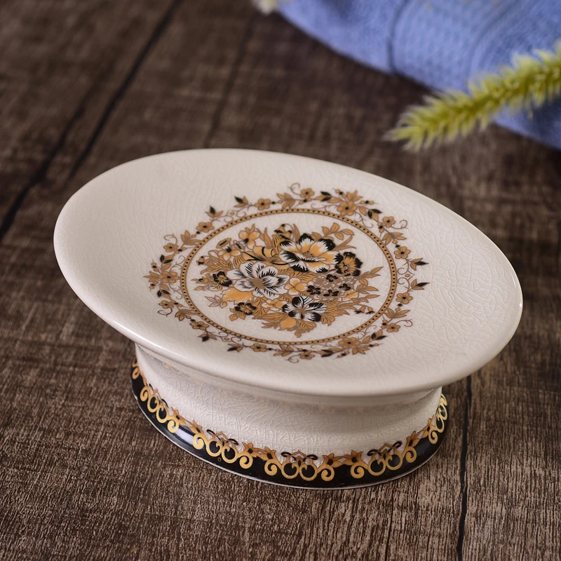 Vintage Ceramic Soap Dish Box Tray Holder Storage Plate Box Container Bath Shower Plate Box Bathroom Accessories 63 - Цвет: color2