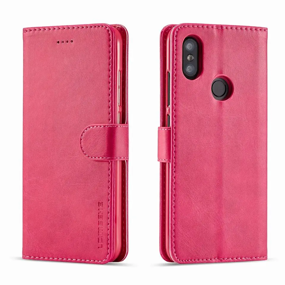 Rose Роскошный кожаный флип-чехол для xiaomi mi A2 чехол для телефона Coque xiaomi mi 6X флип-кошелек держатель для карт чехол для fundas mi A2 xiaomi - Цвет: Rose