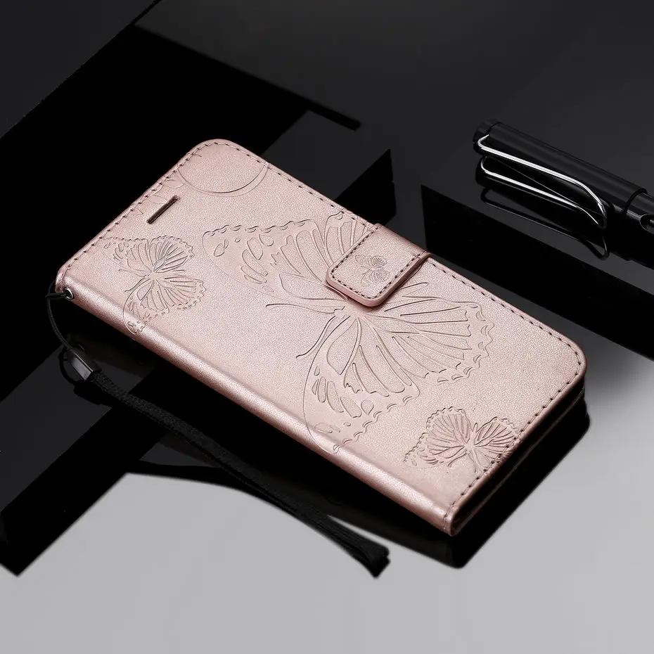 RoseGold S10 S10e S7 S8 S9 кожаный бумажник чехол для телефона для samsung Galaxy J2 J3 J4 J5 J6 J7 Core A7 A6 A8 плюс Флип Стенд кожаный чехол - Цвет: RoseGold
