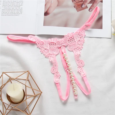 pink 2200 L'bellagiovanna, сексуальные стринги с жемчугом, g-стринги, милые трусики, бисероплетение, сексуальное нижнее белье, трусики, женское нижнее белье, для девушек, bragas 2149 - Цвет: pink 2200
