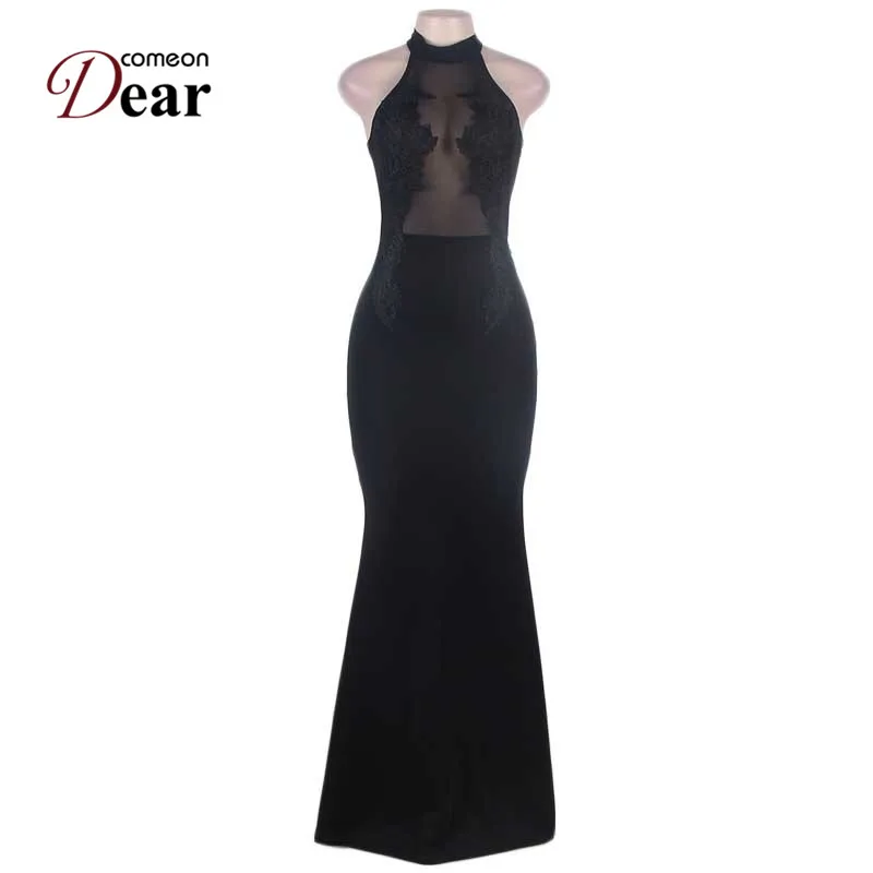 Длинное платье-макси Comeondear кремовое и белое кружевное платье без рукавов VK1037