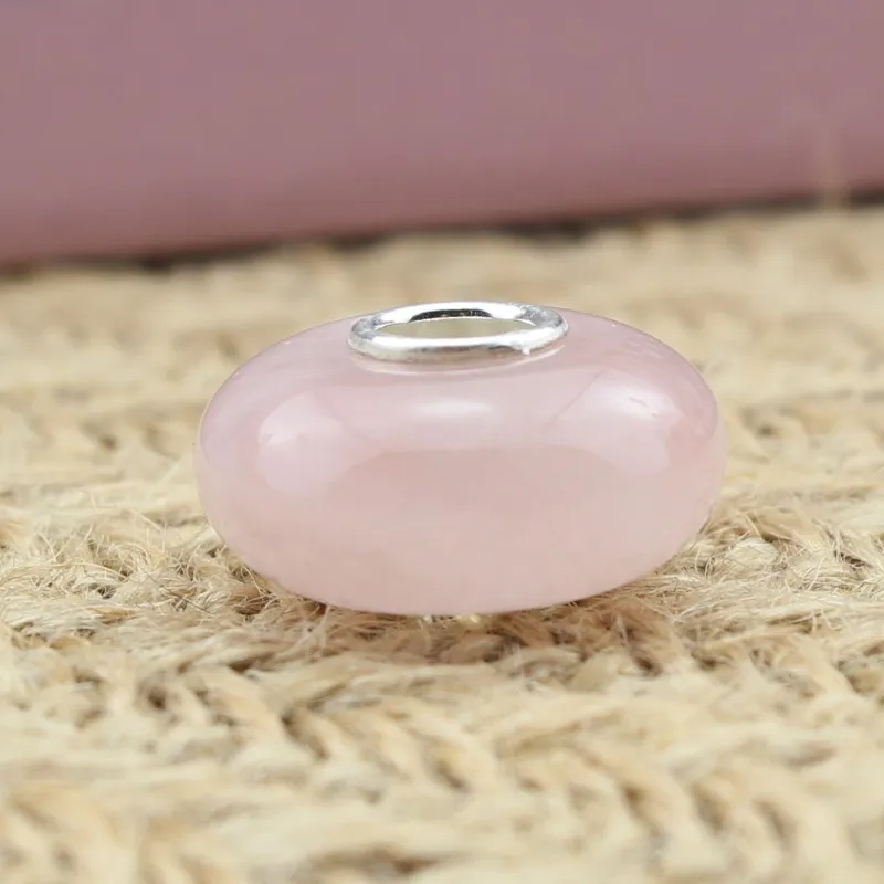 DIY ювелирные изделия из стерлингового серебра 925 пробы розовый ограненный