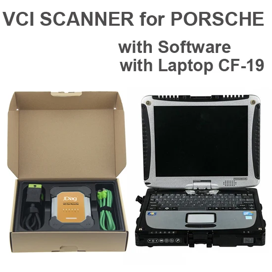 VCI and CF19 PC Для PORSCH-E ECU программист Автомобильный сканер JDiag Elite2 Pro J2534 сканер с CF19 i5 ноутбук замена для консультации 3 для PORSCH-E - Цвет: VCI and CF19 PC