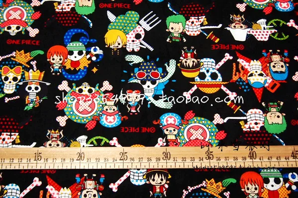 50*110 см цельная Обезьяна D. Простая хлопчатобумажная ткань Luffy для мальчиков