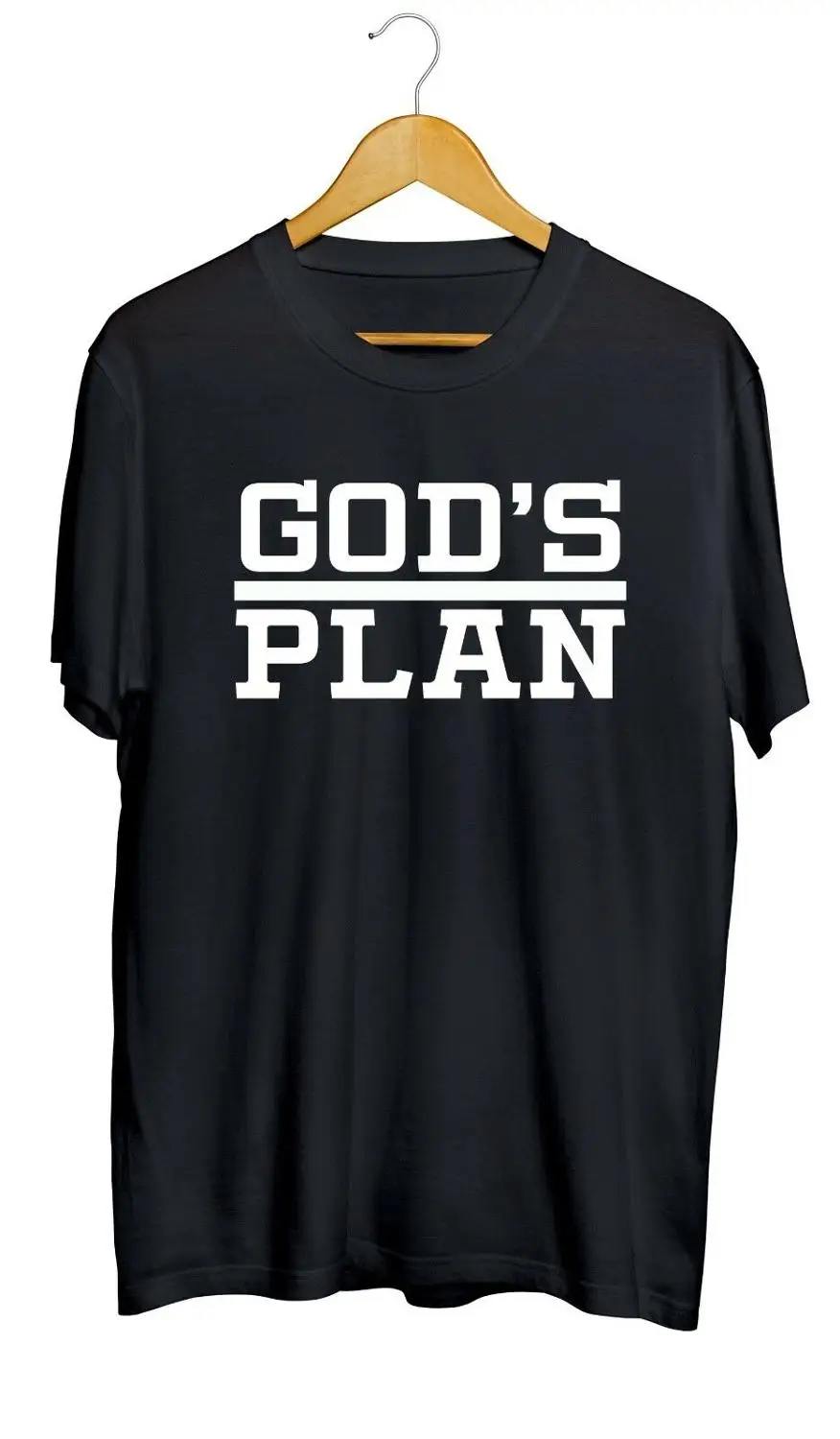 

God'S Plan T-Shirt 2019 New Fashion Men'S T-Shirts Short Sleeve Print Tee Shirts Cool T Shirts for Men