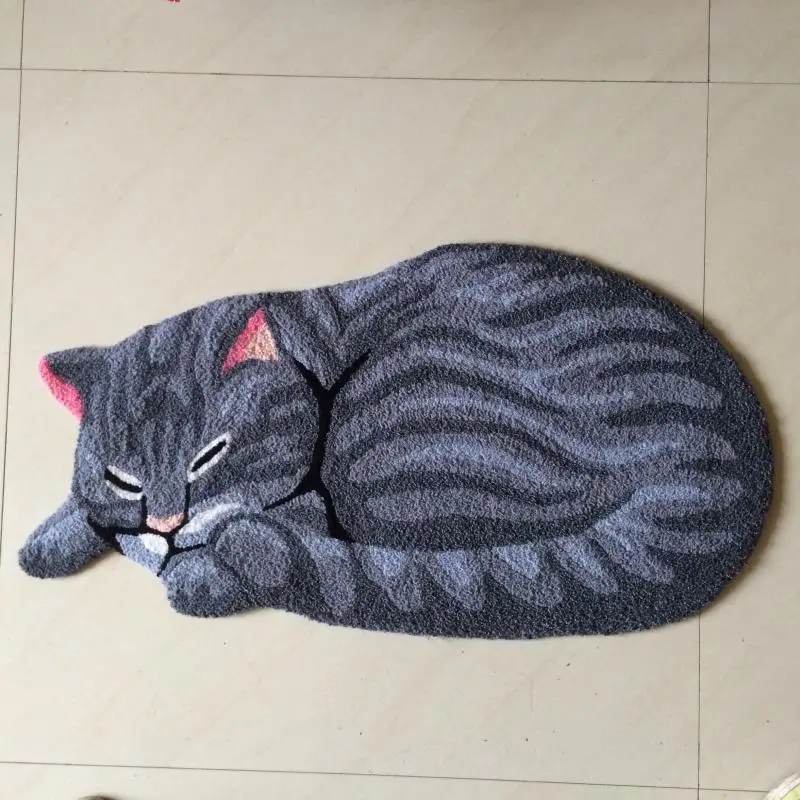 Высокое качество ручной работы Cat Форма моющиеся ковер для CAT коврик кошки