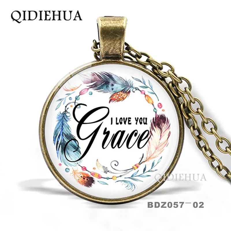 Простое классическое ожерелье с перьями мечта надежная любовь кулоном купол