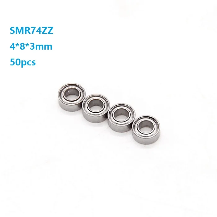 50pcs/lot 4x7x2.5mm S674ZZ SMR74ZZ SMR74 ZZ bearing 4*7*2.5mm Stainless Steel Deep Groove Ball Bearing MR74ZZ | Обустройство дома