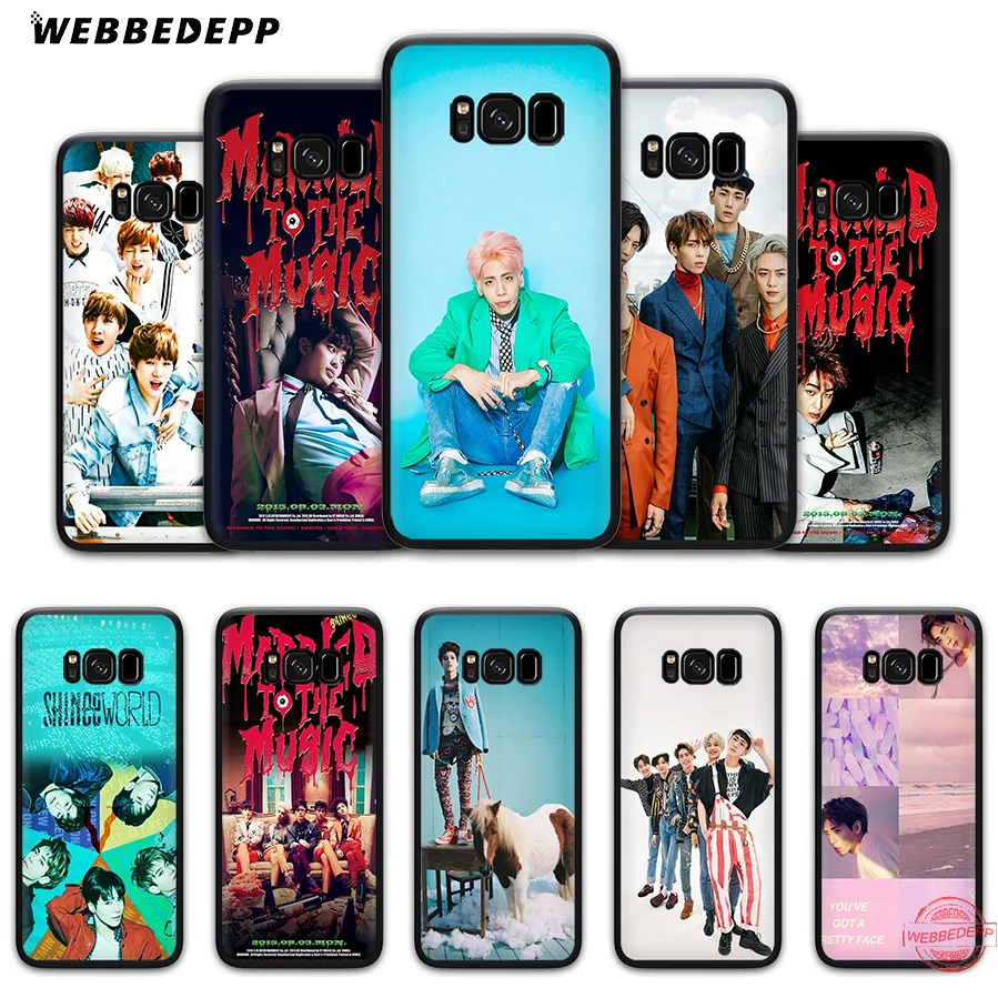 WEBBEDEPP SHINee KPOP мальчиков с рисунком из мультфильма Тачки Мягкие чехол для Samsung A6 A7 A8