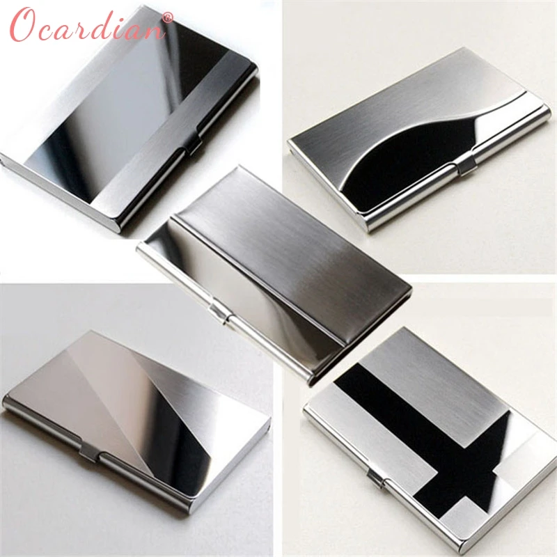 OCARDIAN Preferential 2018 Steel Silver Aluminium Holder Case Cover Business ID Name Credit Card Hot INS Drop | Багаж и сумки