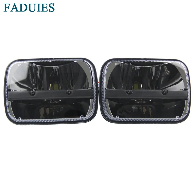 Автомобильный квадратный светодиодный налобный фонарь FADUIES 5x7 дюймов фары для