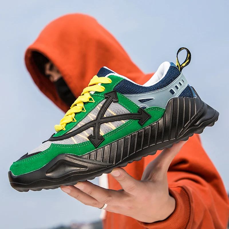 Мужские кроссовки для бега легкие из дышащего сетчатого материала нескользящая