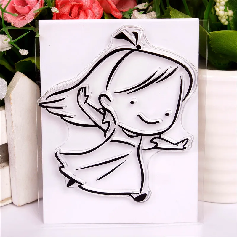 Резиновый силиконовый прозрачный штамп для transparтампонов прозрачная печать