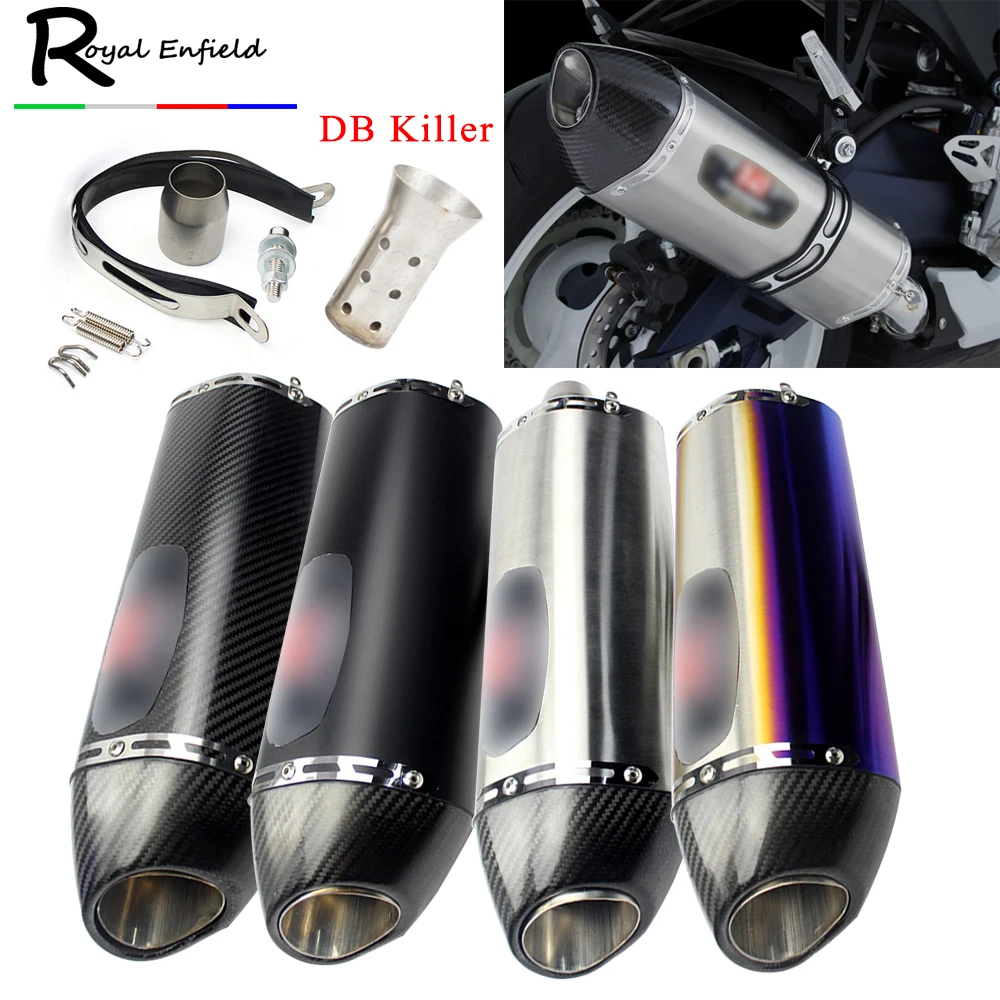 51 мм 38 мм для cbr650 1000 cb650f gsxr600 750 MT09 универсальная выхлопная труба мотоцикла R77 из углеродного волокна глушитель выхлопной трубы