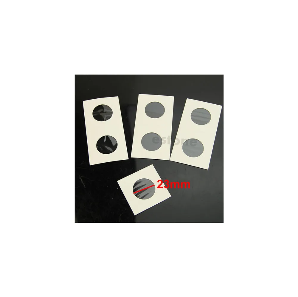 23mm 50x Марка Маяк держатели монет Чехол для хранения бумажные наклейки для фотоальбомов рамка украшения Скрапбукинг 2X" Флип - Цвет: 23mm