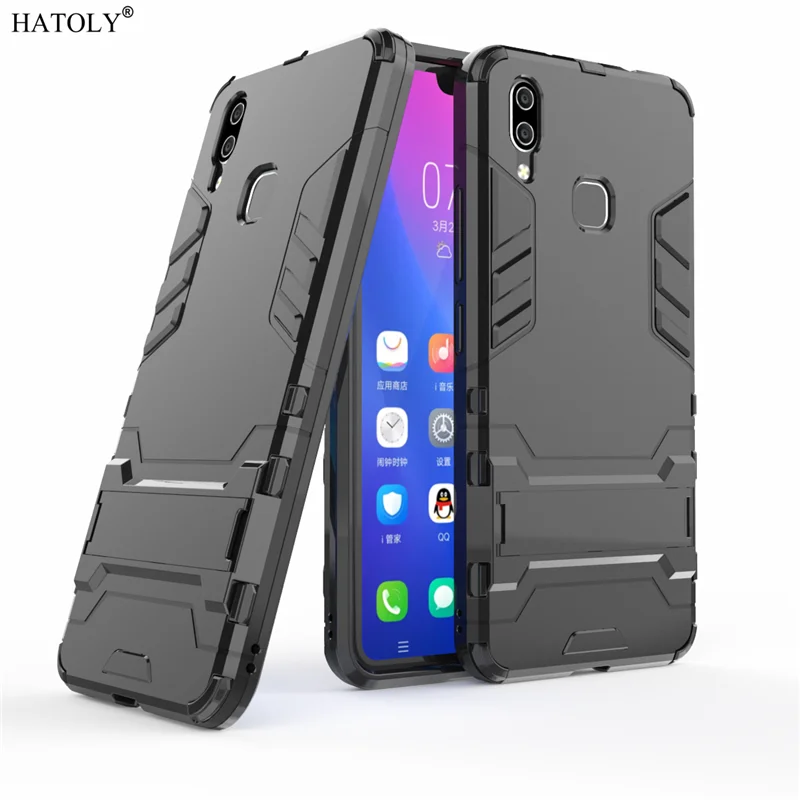 Защитный чехол HATOLY для BBK Vivo X21 ударопрочный VIVO с роботом из силиконовой резины