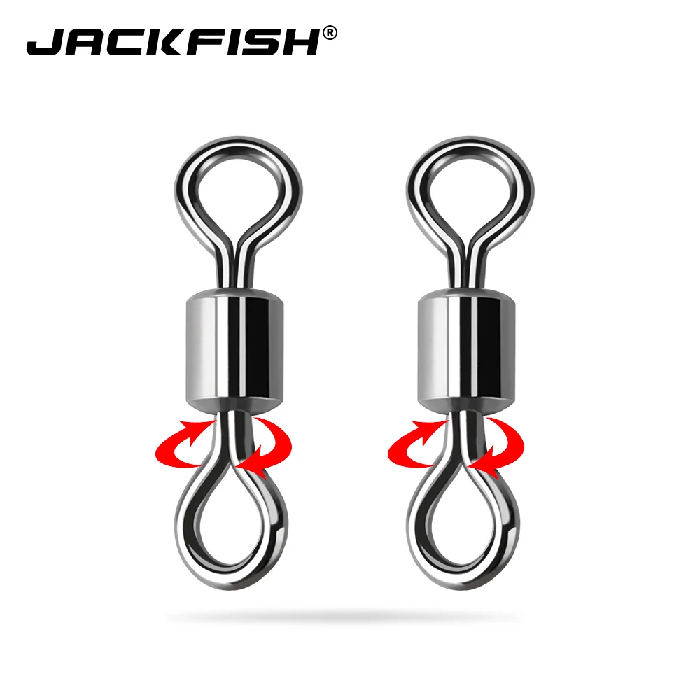 Рыболовный коннектор JACKFISH 8-слойное кольцо вращающееся вертлюжное твердое 50
