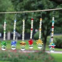 6pcs window hanging crystal suncatcher fengshui rainbow pendants curtain home wedding decoration gifts