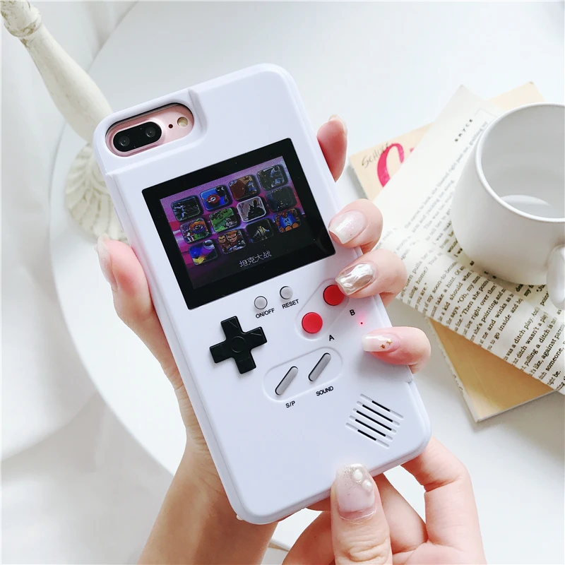 Чехол для телефона с игровой машиной тетрис для iPhone X XS XR MAX чехол цветной экран чехол для игровой приставки для iPhone 6 6S 7 8 plus Capinha