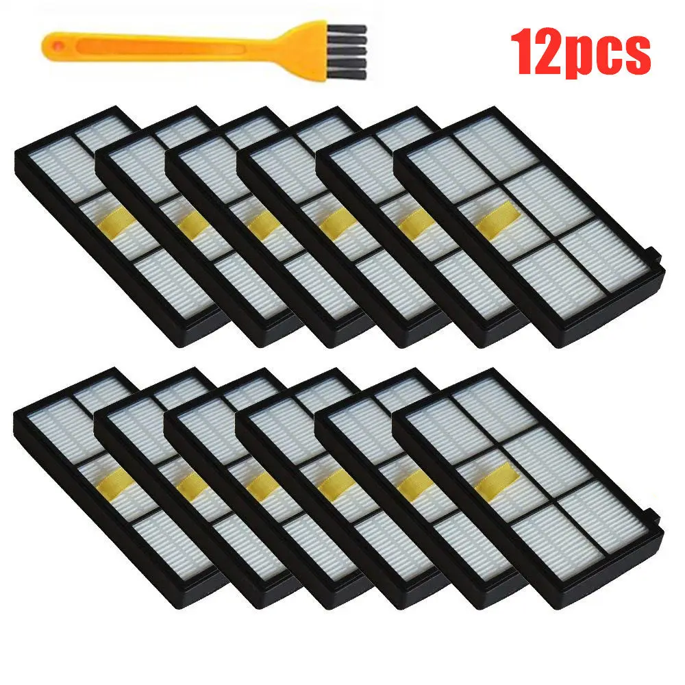 12pcs Аксессуары для iRobot Roomba 880 860 870 871 980 990 пополнения Запчасти запасные щётки комплект - Цвет: 12pcs