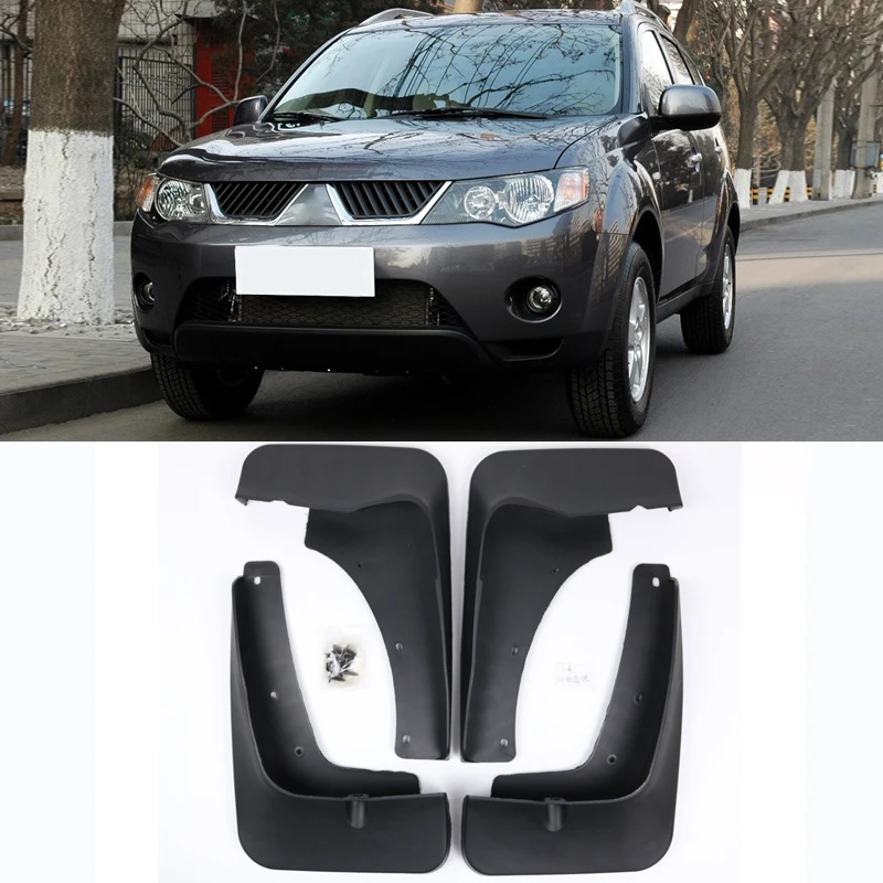 Спереди и сзади литой автомобиль брызговики для Mitsubishi Outlander 2007 2008 2009 брызговики брызговик крыло брызговиков