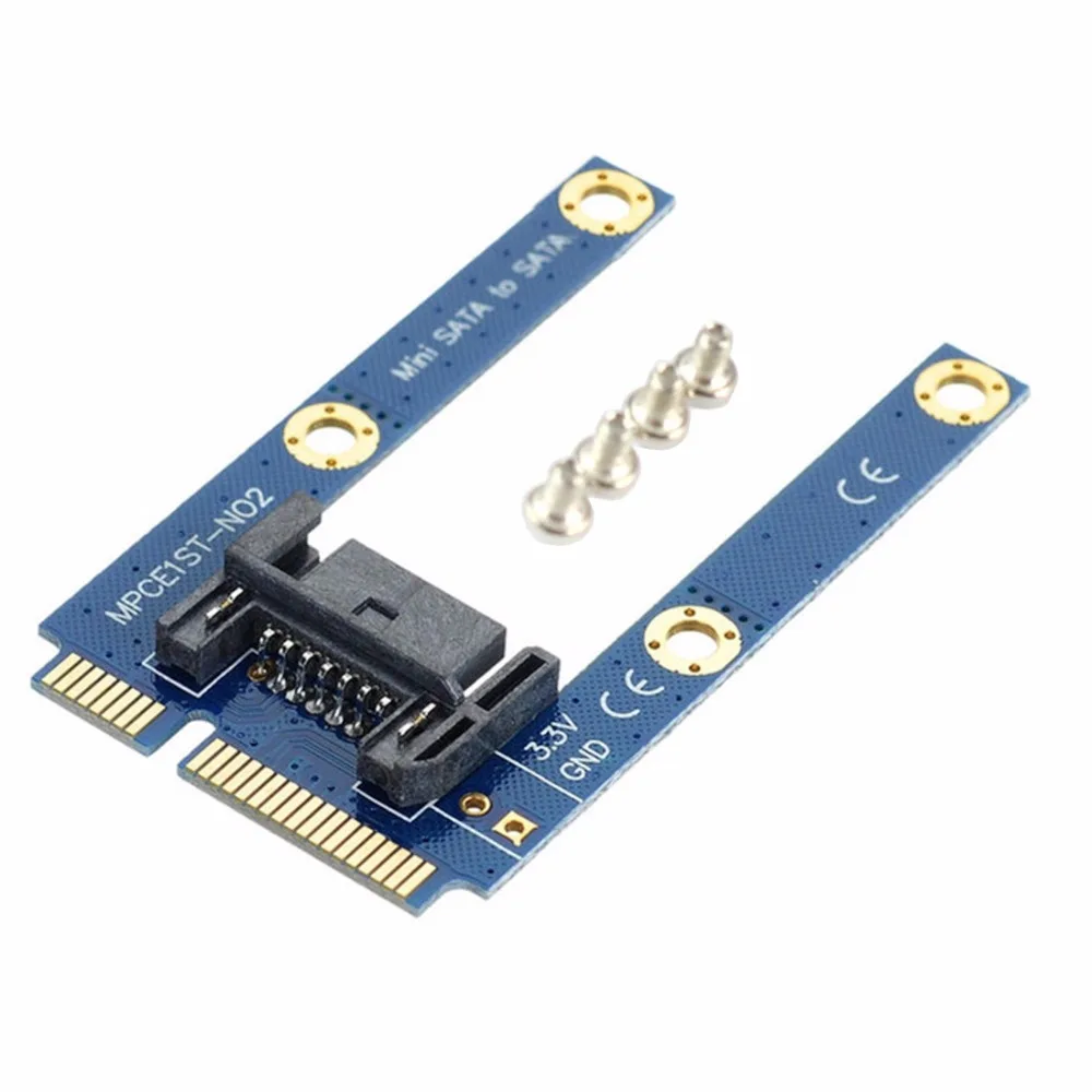 Mini PCI E mSATA SSD для SATA 7 Pin MPCIe адаптер карта|Компьютерные кабели и разъемы| |