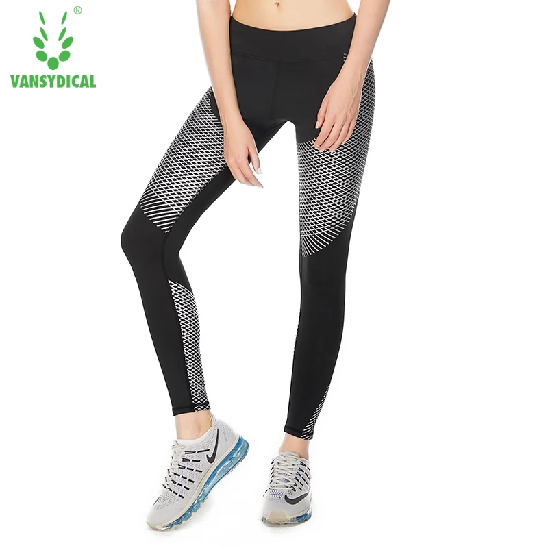 VANSYDICAL женские леггинсы для занятий йогой спортом Бег Спортивные штаны Фитнес