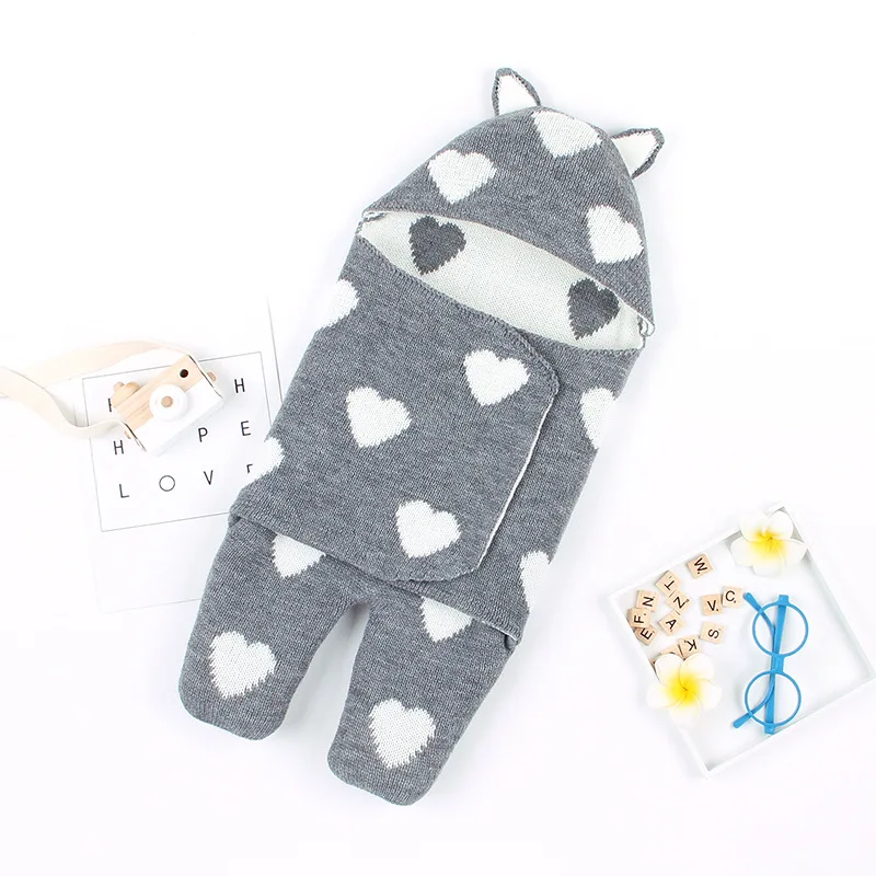 Одеяло осенне-зимнее теплые детские одеяла для сна в форме сердца однотонное