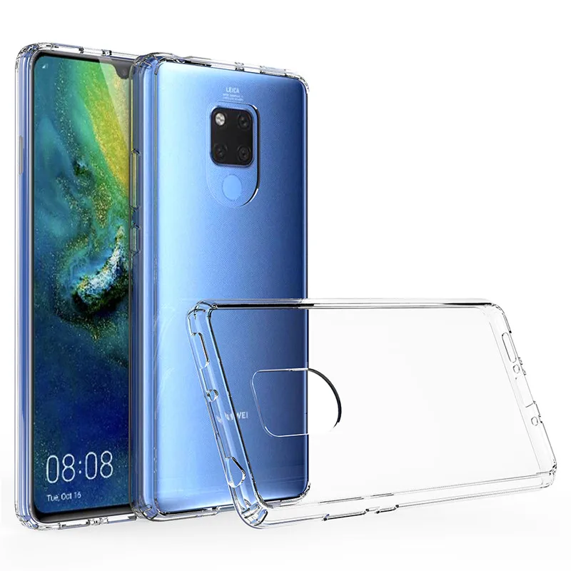 Прозрачный Для huawei mate 20X чехол TPU бампер жесткий PC акриловый прозрачный Гибридный Кристальный чехол для телефона для huawei mate 20 Pro mate 20 X mate 20X - Цвет: Прозрачный