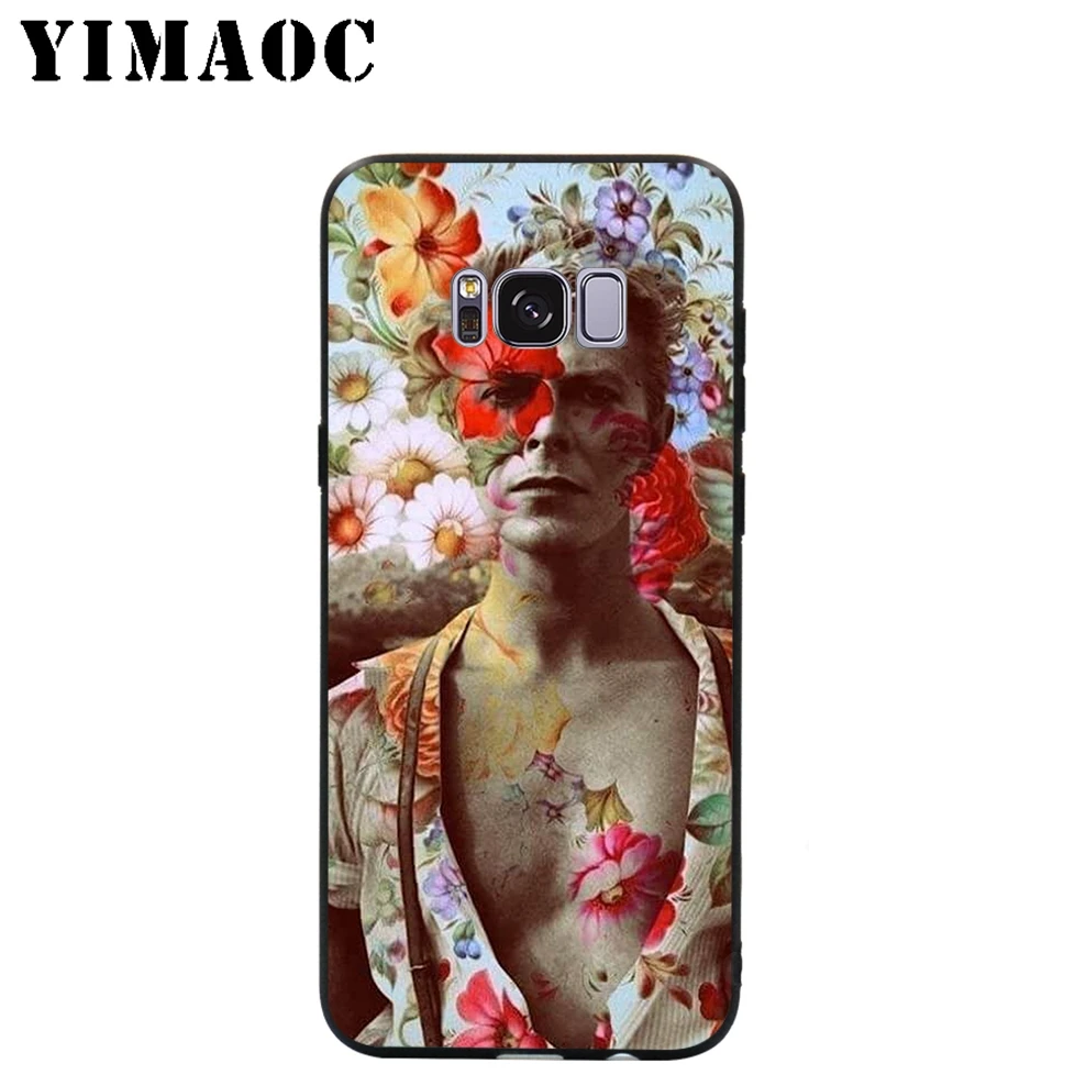 YIMAOC David Bowie Soft Silicone Case for Samsung Galaxy A3 A5 A6 Plus 2017 2016 S6 S7 Edge S8 S9 & Note 8 9 |