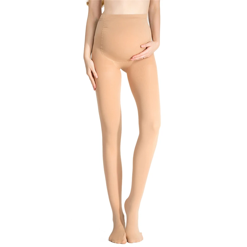 New Fashion Pregnant Woman Maternity Pantyhose Compression Stockings Medium 320D Belly for Spring Autumn - Цвет: Skin Color-B