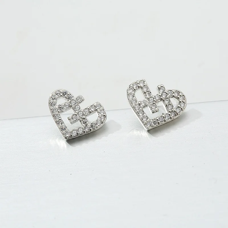 Женские сережки-гвоздики Mziking из циркония и стерлингового серебра s925 пробы