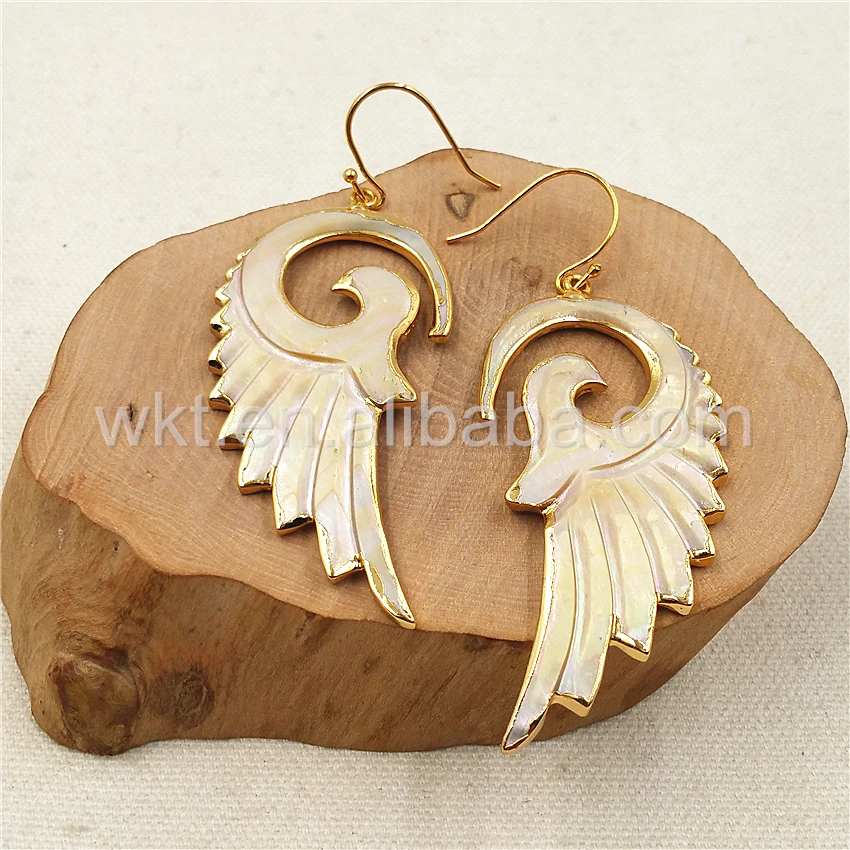 Серьги в форме перьев 30 х60 мм | Украшения и аксессуары