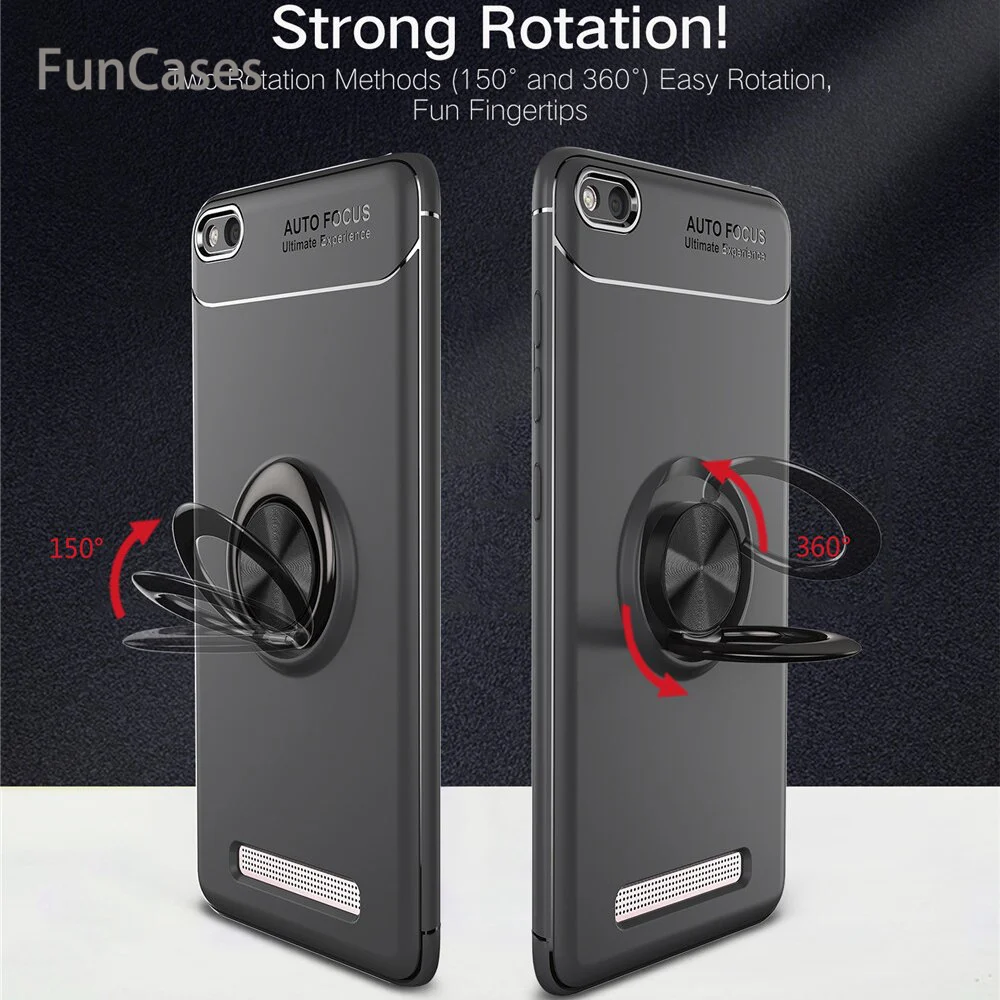 Для Xiaomi Redmi 4A чехол цветной металлический кольцевой магнитный держатель Мягкий