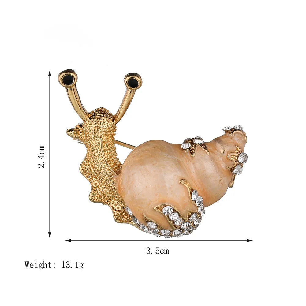3 вида цветов в наличии броши виде улитки со стразами для женщин милая маленькая