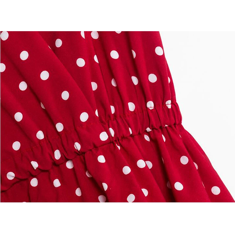 Летнее платье-миди в горошек SEDUTMO Женская туника шифоновые платья на тонких