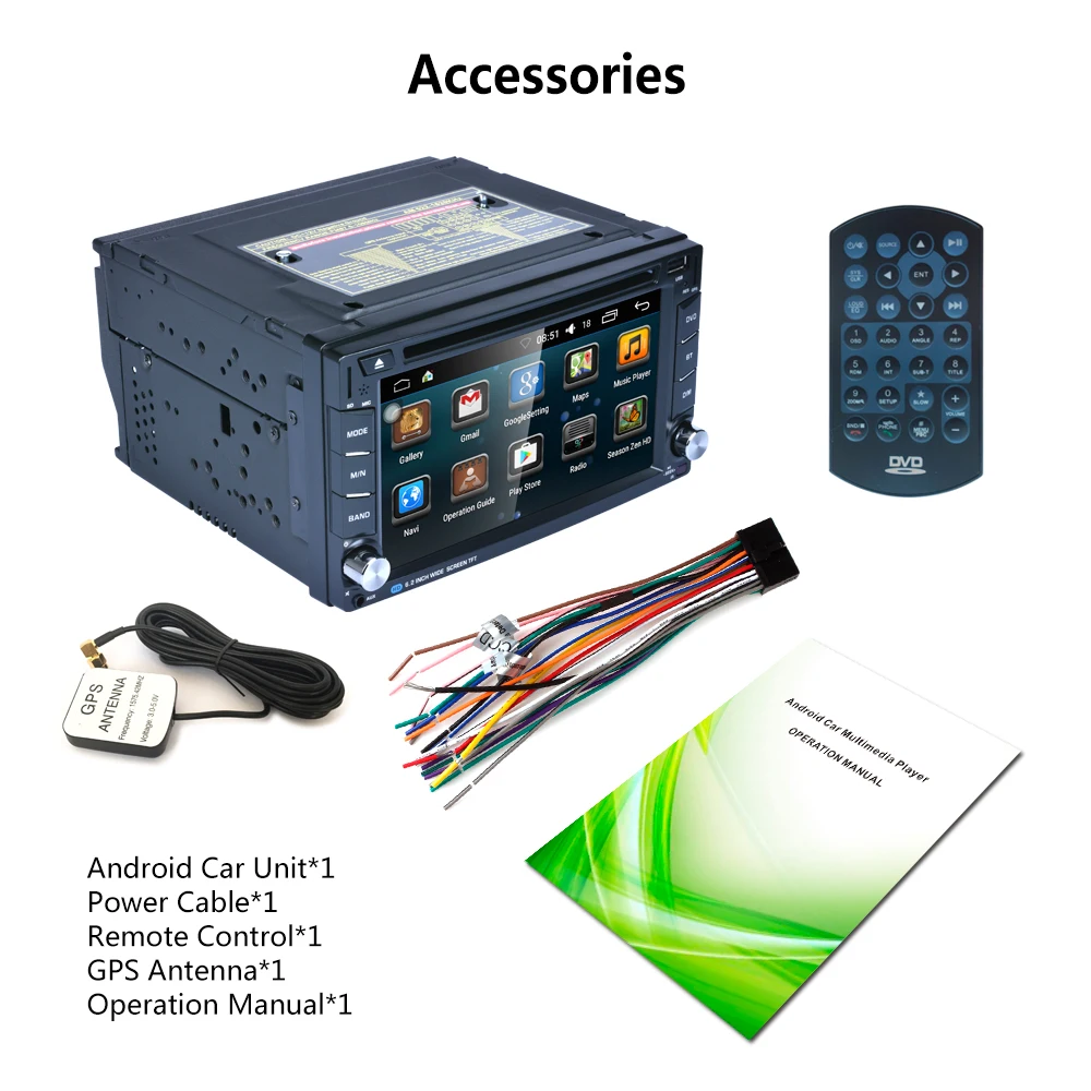 2 Din 6 &quotAndroid 0 Автомобильный мультимедийный проигрыватель dvd двухъядерный с GPS